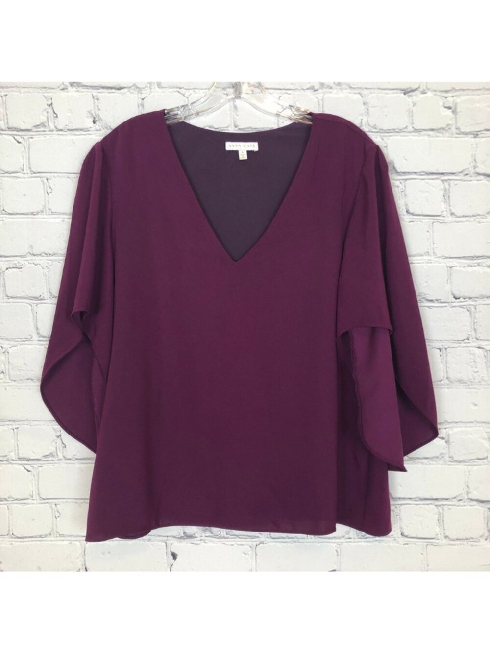 Anna Cate Nina Blouse Size M Purple